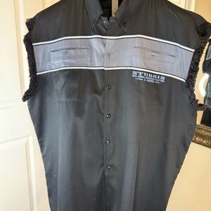 Black Sleeveless Button-Up Sturgis Shirt